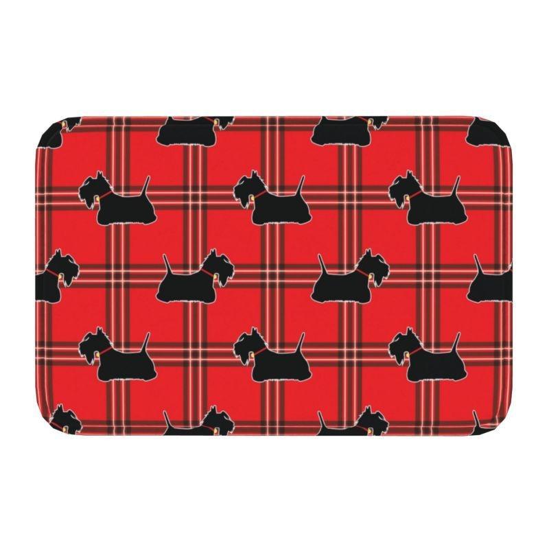 Cute Scottish Terrier  Front Door Floor Entrance Mats Indoor Scottie Dog Bath Kitchen Doormat Toilet Carpet Rug Home Decoration