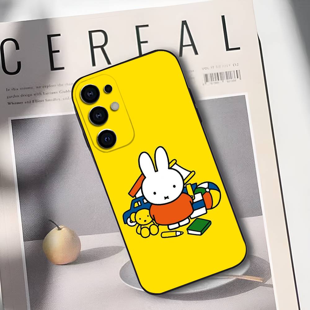 Mi-ffi-es Cartoon Rabbit Phone Case Silicone Soft For Samsung S25,S24,S21,S22,S23,S30,Ultra,S20,Plus,Fe,Lite
