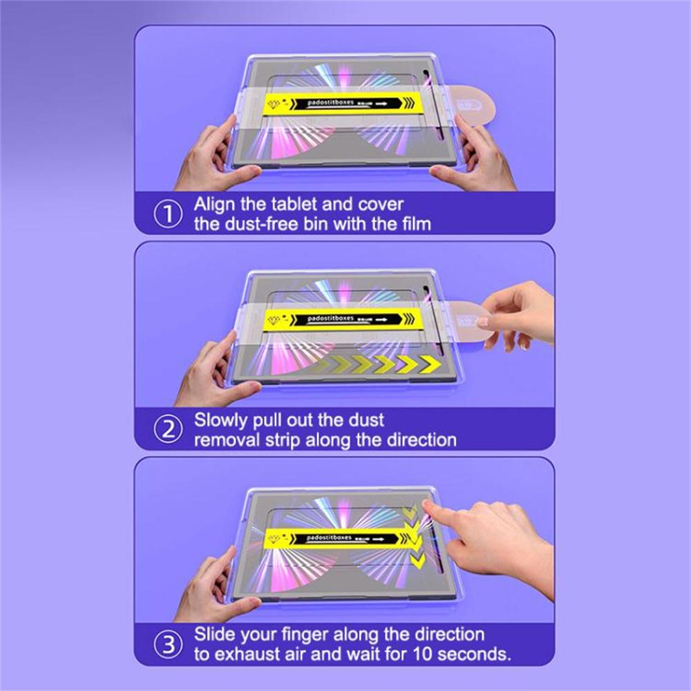 For iPad Air (2022)/(2020) Screen Protector Tempered Glass HD Film with Automatic Dust Removal Tool