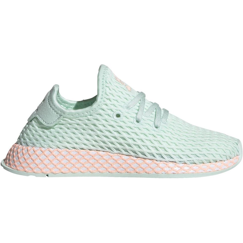 adidas Оригинальные Deerupt Без шнурков Устойчивые к скольжению Износостойкие Низкие Детские Lifestyle Кроссовки Зеленые Детские CG6851
