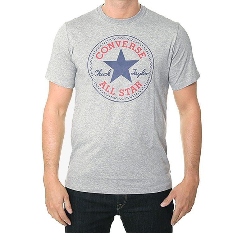 Converse Футболка мужская серая фактурная 10007887-A03