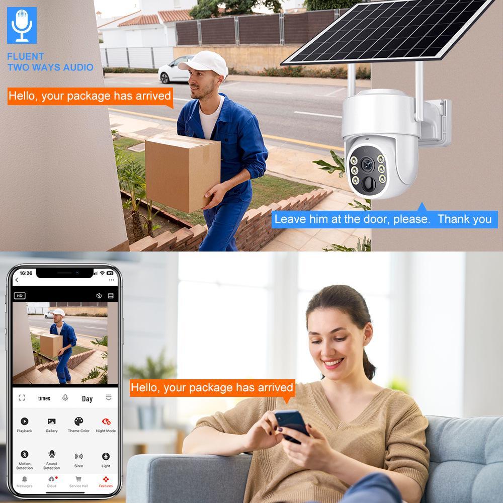 Graffiti Tuya Outdoor Waterproof Solar WiFi Camera