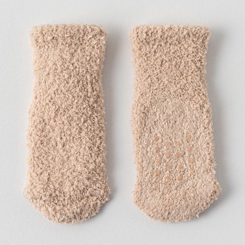 Thickened Coral Fleece Mid-Calf Socks for Newborns (0-12 Months) - Warm & Cozy for Spring, Autumn, Winter