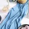 Modern Rustic Pleated Table Runner Soft Multi-color Milk Silk Crepe Tablecloth Washable Polyester Gauze Tablecloth Dinning Decor