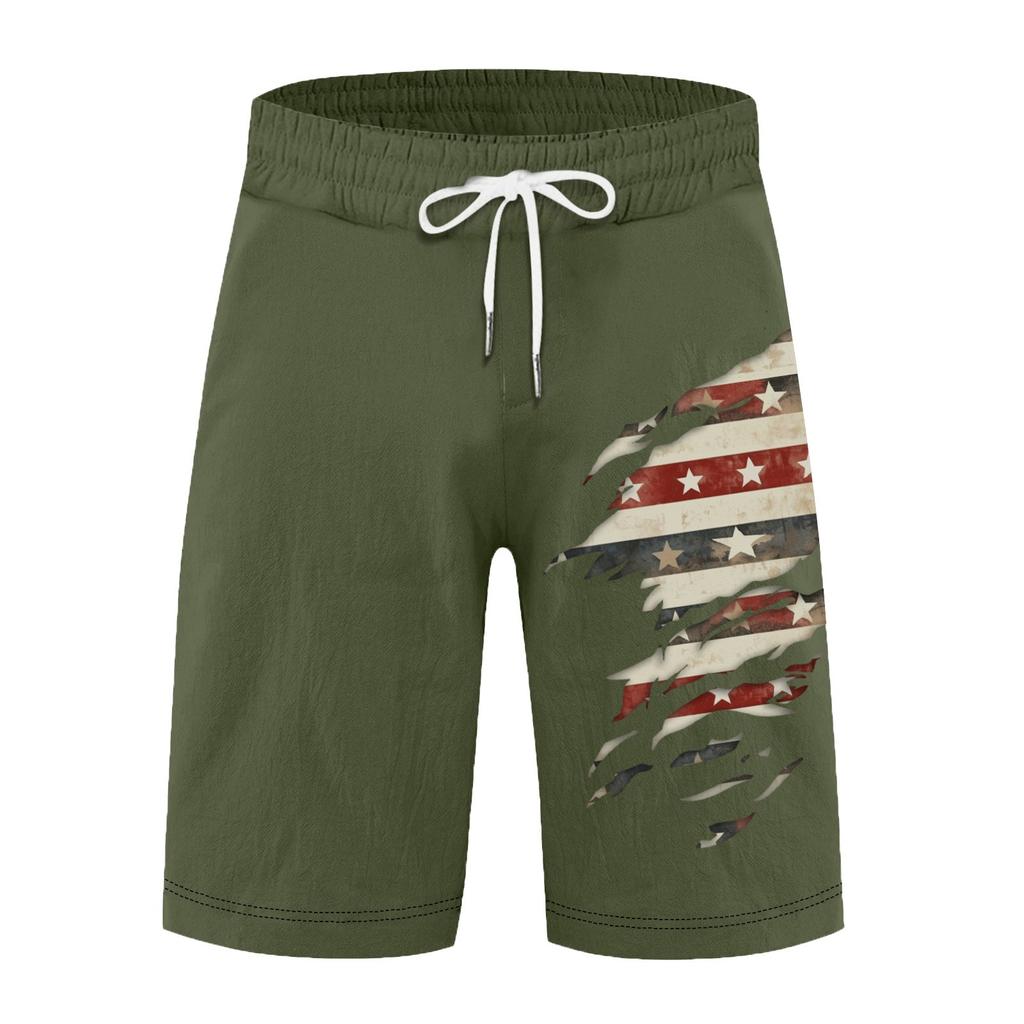 Мужские летние большие повседневные свободные спортивные брюки пляжные шорты