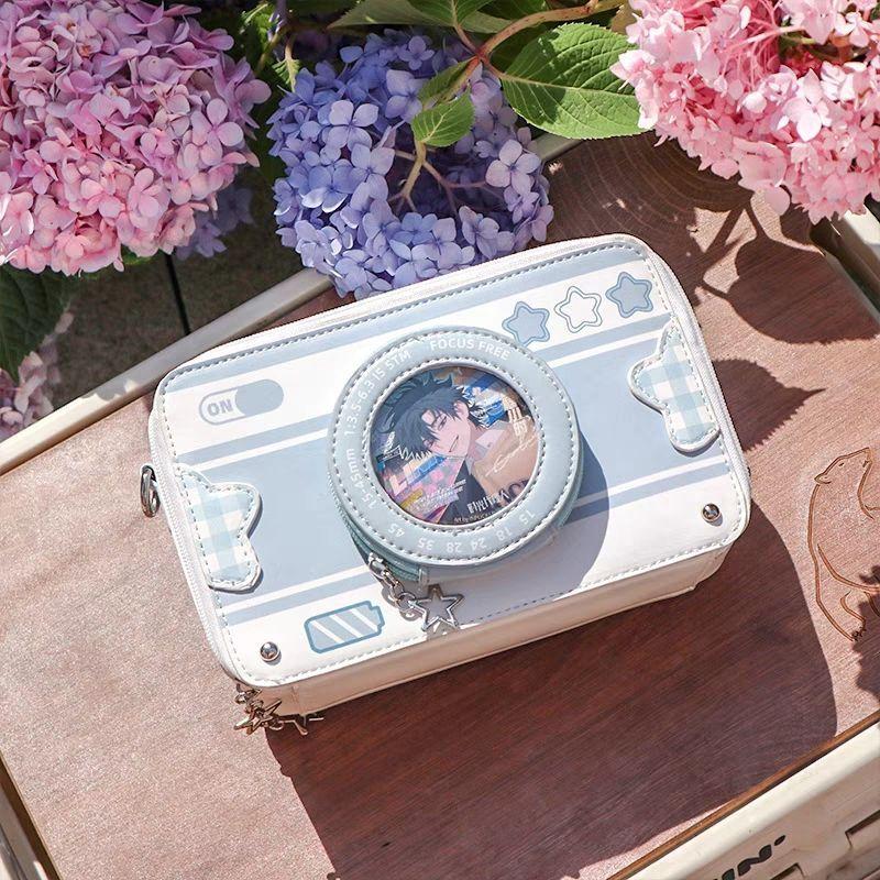 JIAERDI Harajuku Aesthetic Camera Itabag Women Versatile Transparent Casual Crossboody Bags Female Sweet Cute Messenger Bag