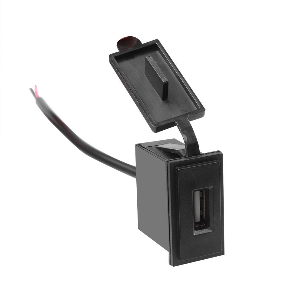 Автомобильное зарядное устройство USB 12-24 В 2,4 А, адаптер квадратной формы, водонепроницаемый разъем, адаптер питания, переключатель для зарядного устройства для мотоцикла, автофургона, круизного судна