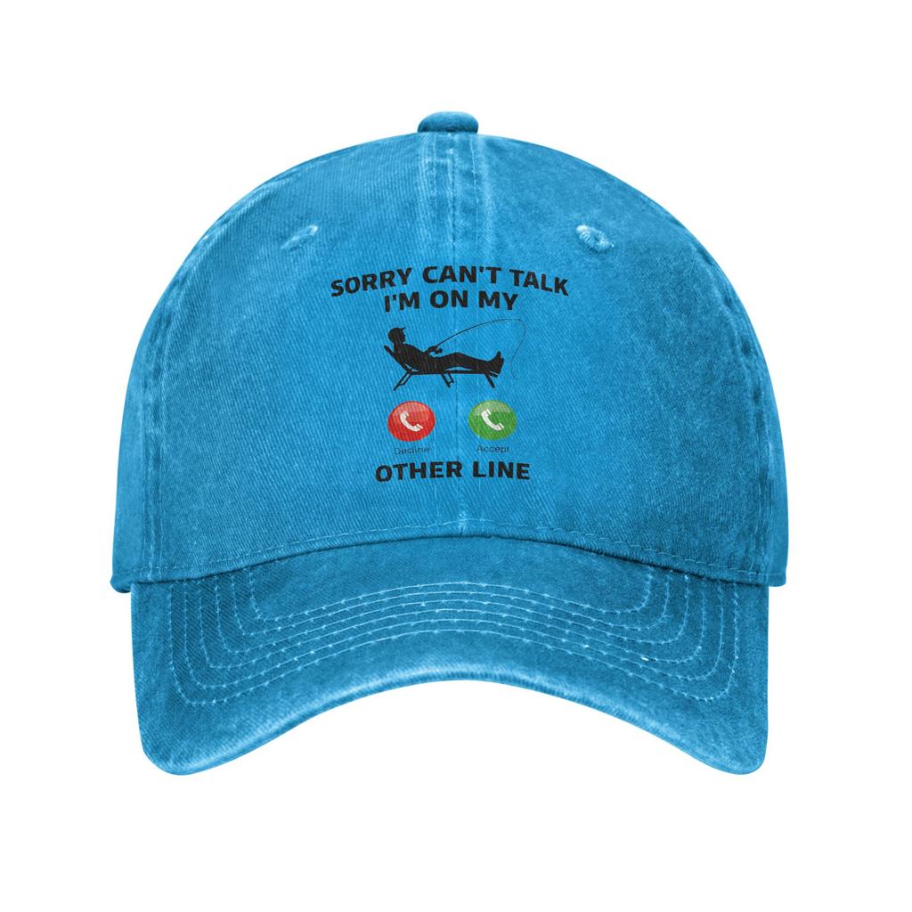 Sorry Cant Talk Im On My Other Line Washed Baseball Cap Trendy Sun Trucker Hat Summer FeUnisex Unisex Kpop Rock Baseball Caps