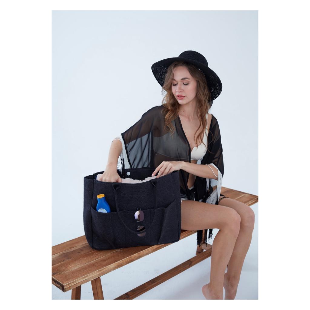 Женская пляжная сумка на молнии