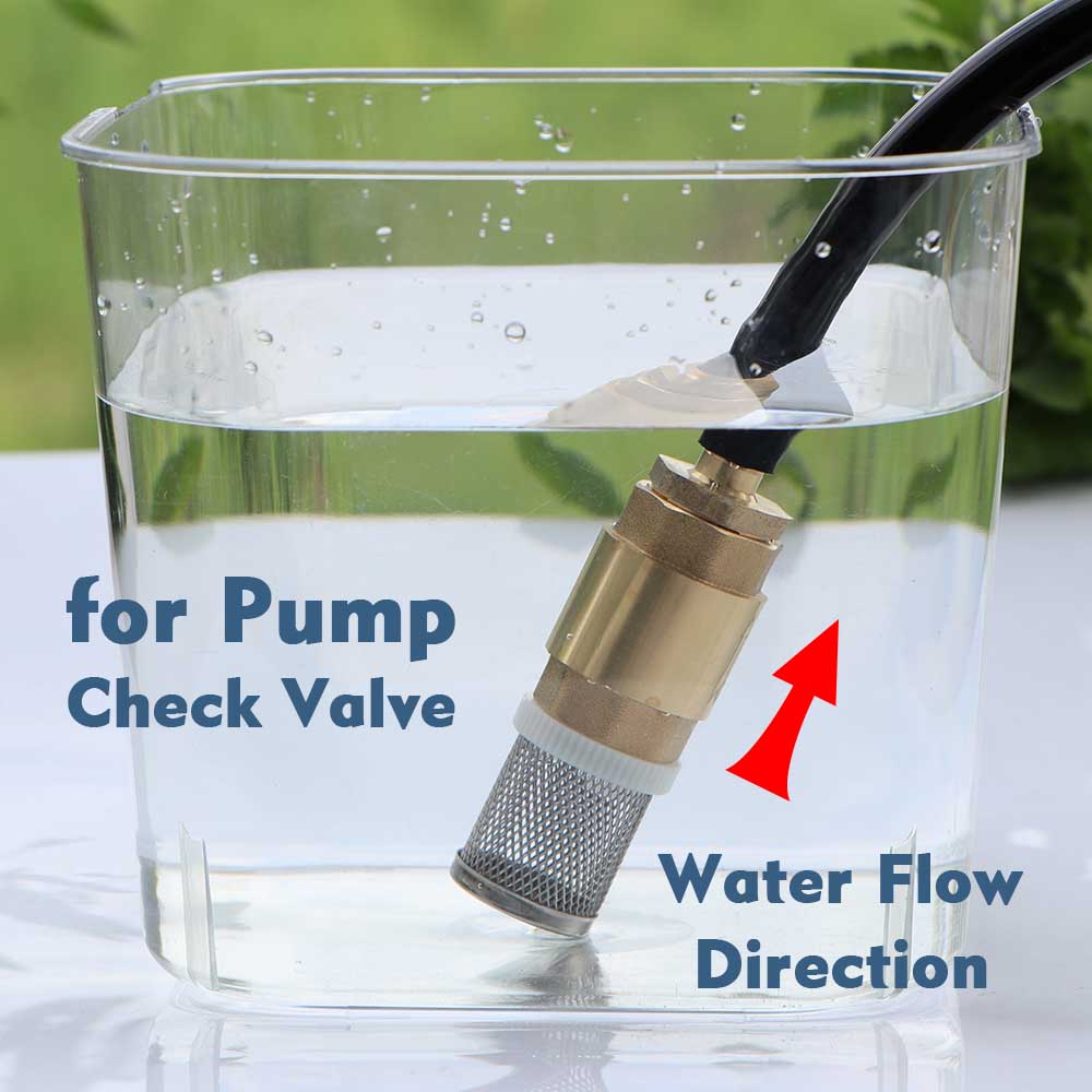 1/2" 3/4" 1" Brass Check Valve w/ Filter In-Line Spring Anti Backflow Adapter One-Way Water Flow Control Connect Repair Connect