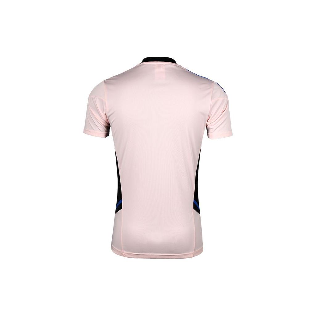 Adidas Футбольный трикотаж с коротким рукавом и принтом алфавита, сезон 22-23, мужские футболки «Манчестер Юнайтед», ледяно-розовый HT4293