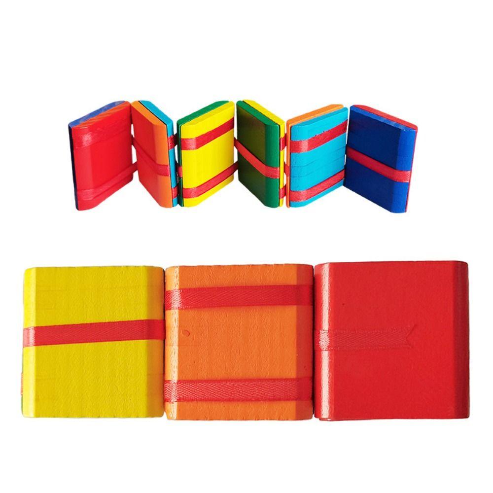 Цветная Лестница Снятие Стресса Непоседа Игрушка Вращающиеся Игрушки Flipo Flip Деревянная