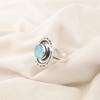 Blue Cat's Eye Gemstone Ring, 925 Sterling Silver Ring Jewelry, Handmade Jewelry Ring, Balancing Jewelry Gift For Women