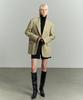 Re Rhee Single-Breasted Oversized Jacket Olive