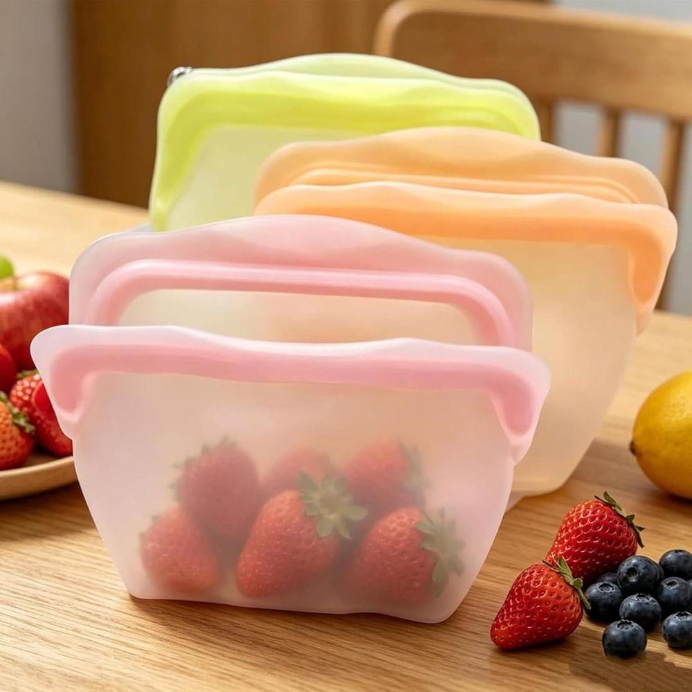 Силиконовый пакет для хранения продуктов с высокой термостойкостью, пакеты для вертикальной морозильной камеры, безопасен для морозильной камеры и микроволновой печи