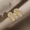 Cute Mini Shoes Slipper  Stud Earrings for Women Luxury Gold Color Unusual Earrings  Fashion Party Jewelry ZH