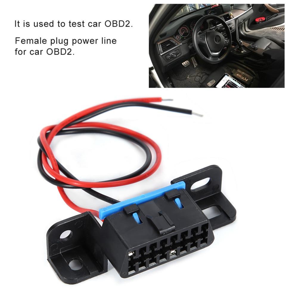 Pre-Soldered Lead Wires OBD2 Female Plug Female Connector OBD2 Diagnostic Cable Auto Shop