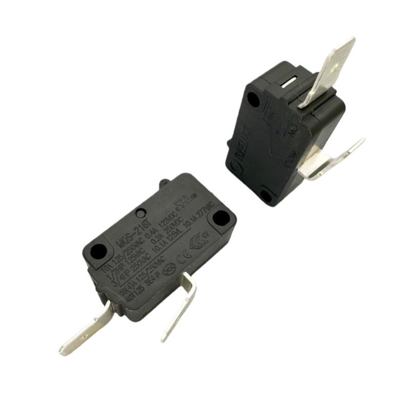 Большой микропереключатель MQS-216T, 2-контактная кнопка с нормально разомкнутым контактом, легкое нажатие, 16А