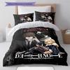 Death Note Pattern Bedding Set Quilt Cover Pillowcase Home Decor Gift (1 * duvet cover + 2 * pillowcase, without core)