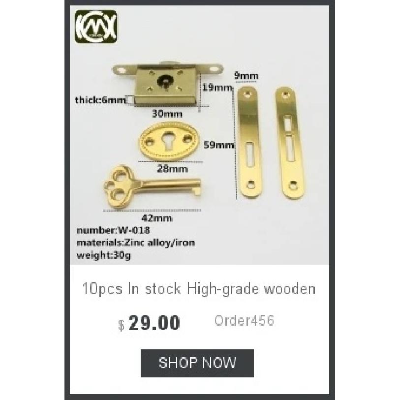 10pc/lot In stock Copper material dark lock button lock Wooden box hardware accessories Box Lock watch box stretch lock W-062