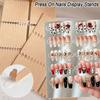 60/66pcs Double Side Press On Nails Sticky Tabs Nail Art Adhesive Double-Sided Tapes False Nail Tips Display Stand Glue Stickers