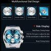 POEDAGAR Роскошные часы для мужчин, кожаные спортивные военные часы, водонепроницаемые, светящиеся, кварцевые, мужские часы с хронографом и датой
