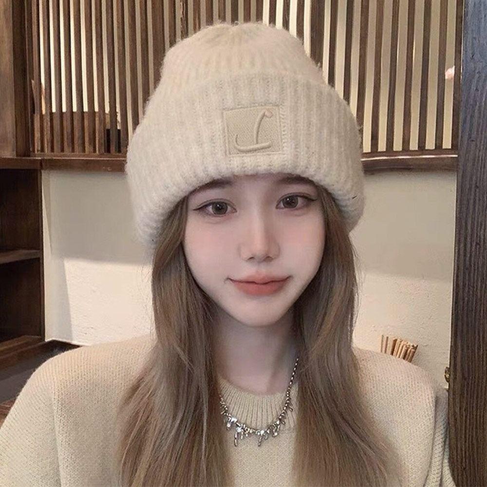 Windproof Beanies Knitted Ear Warmer Cap Casual Hip-hop Bonnet  Women