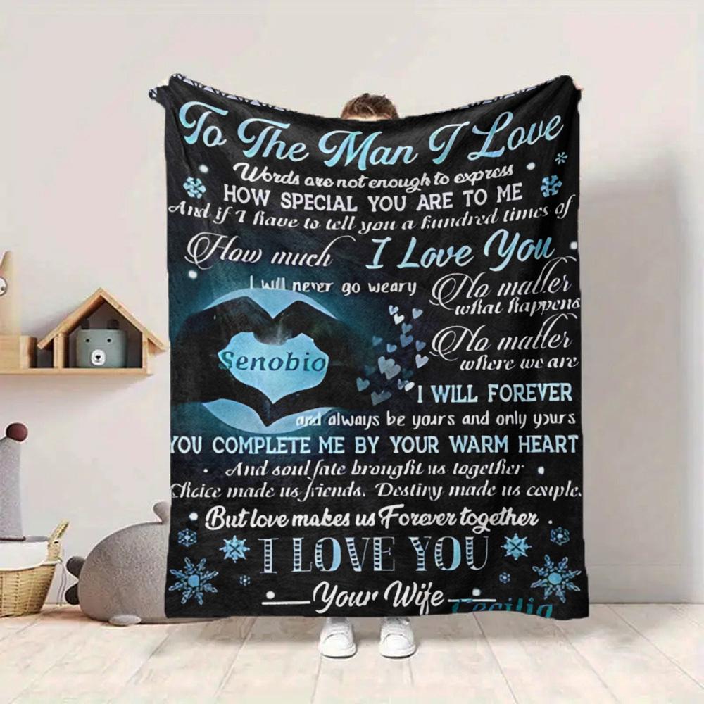 1PC Romantic Gifts for Husband Blanket, Throw For Sofa, Bed, Travel, Printing Blanket With Soft And Warm Fabric yy250918178