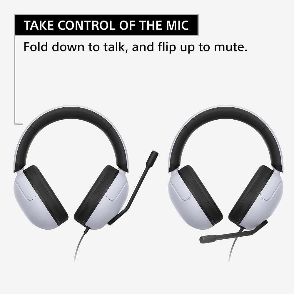 Sony INZONE H3 Wired Gaming Headphones with Microphone, PS5 Headphones, Over-Ear, Personalized 360 Spatial Sound, Discord Certified, MDR-G300 (Black)