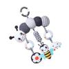 Сенсорная игрушка с высоким контрастом для младенцев Плюшевое животное Подвесной мобиль со съемными крючками для коляски кроватки
