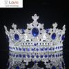 Crystal Queen King Tiaras And Crowns Bridal Diadem Women Pageant Prom Hair Ornaments Wedding Bride Headpiece Jewelry Accessories