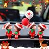 1-10PCS Christmas Couple Cute Car Ornaments Cartoon Action Dashboard Decoration Lovely Kiss Creative Gift for Car Interior