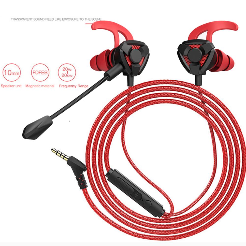 Gaming Wired Earphone 3.5mm Headset with Mic Headphones for PS4 PUBG 3.5mm Phone 3D Earbuds