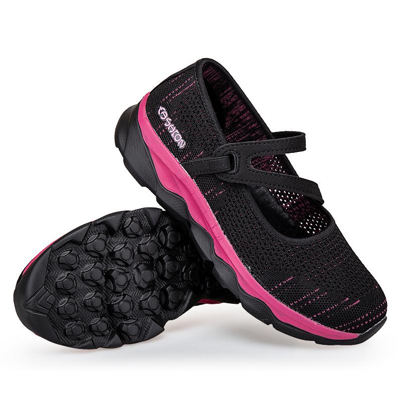 Autumn New Mesh Breathable Casual Shoes Women Comfort Light Walking Shoes Slip On Flat Mom Shoes Non -Slip Chaussure Femme