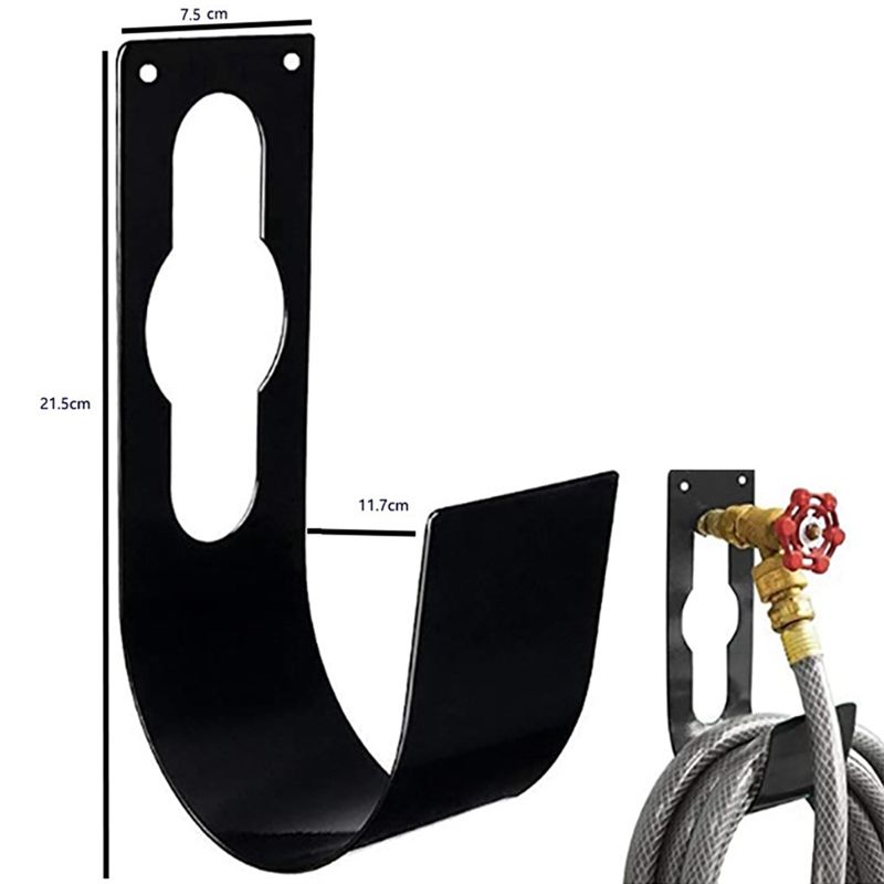 J1UL1N 2Pcs Hole Hook Garden Hose Holder Storage Bracket