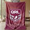 Queensland Maroons Custom Flannel Throw Blanket Print Your Name Text Soft Warm Blanket Holiday Present
