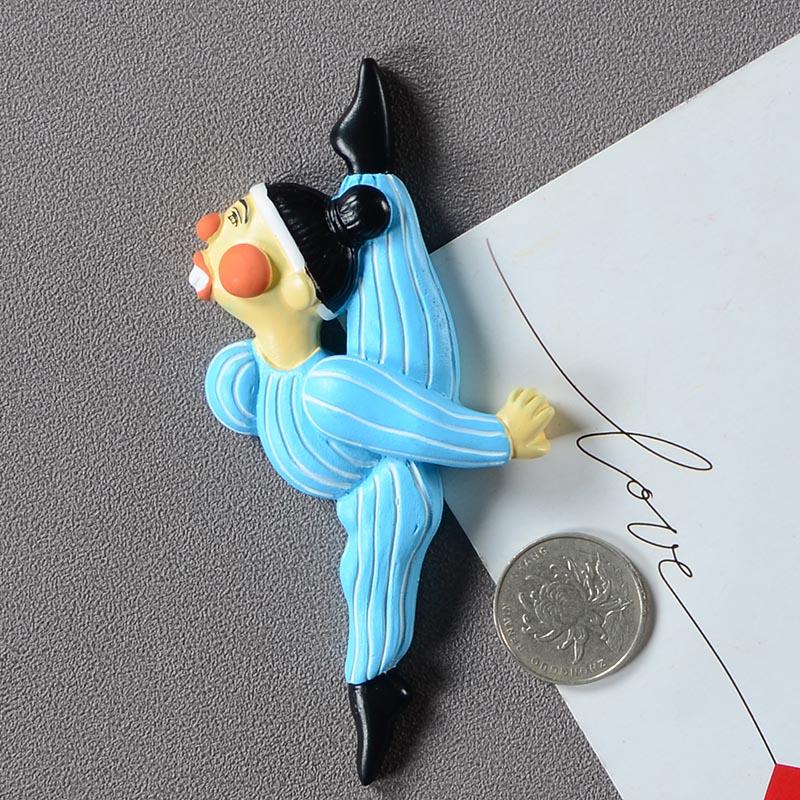 Cartoon European Jesus Van Gogh Mona Lisa Yoga Charming Legs 3D Resin Magnet Fridge Magnets Room Decoration Refrigerator Sticker