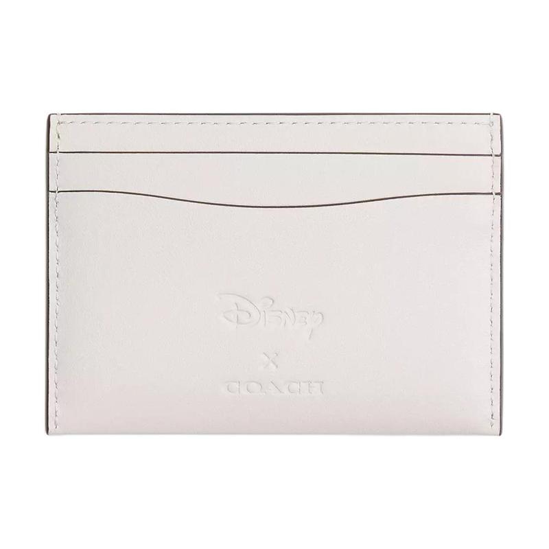 Coach Disney/Disney совместная модель 11 дизайн с принтом животных телячья кожа держатель для карт женский белый Белый