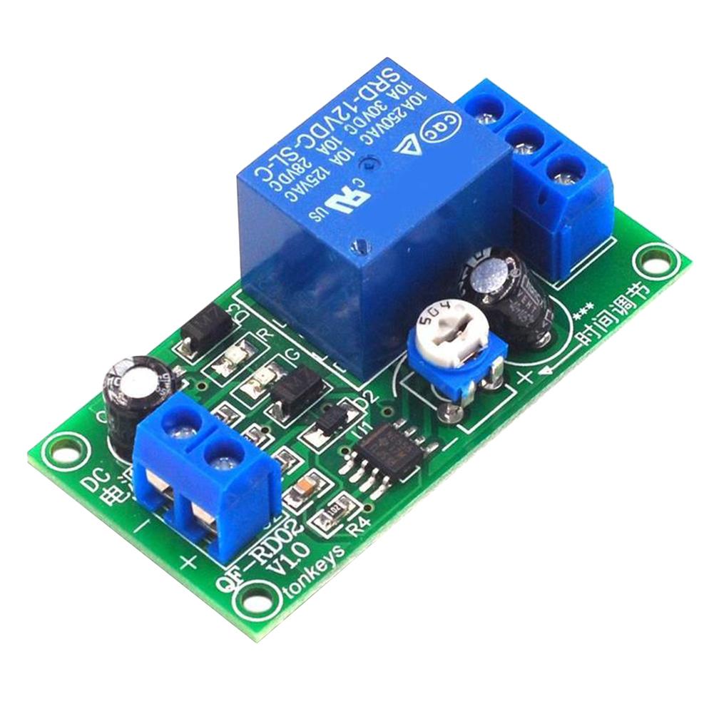 5-1PCS Time Delay Relay Module 12V DC Delay Relay Module  NE555 0-60 Seconds Adjustable Timer Relay Board Electrical Equipment