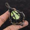 Serpentine Pendant Copper Wire Wrapped Gemstone Pendant Serpentine Copper Jewelry Handmade Pendant Amazing Wire Wrapped Jewelry Gift For Him