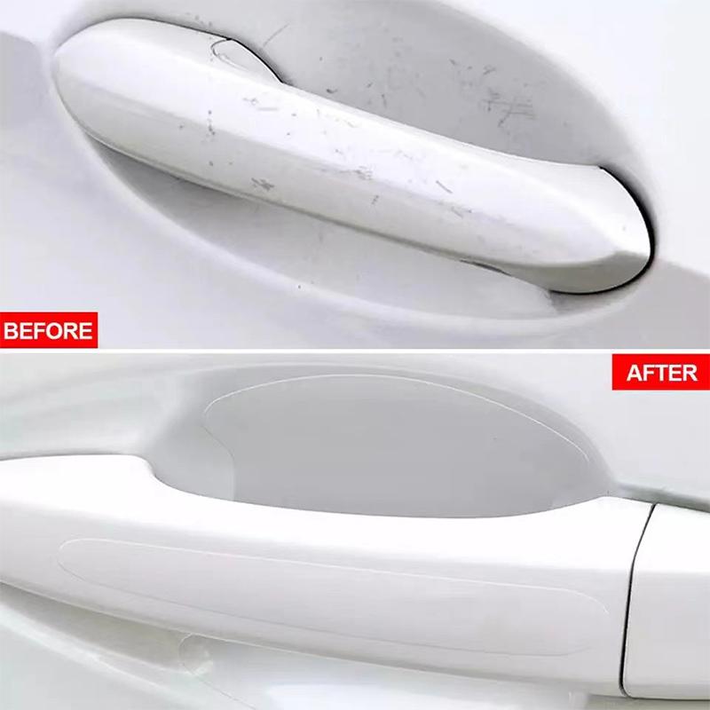 BLALION 4PCS Universal Car Door Handle Bowl Scratch Protective Stickers Transparent Car Handle Anti-collision Protection Strip