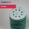100 Pieces 125mm (5-Inch) 8-Hole Sanding Discs Fused Alumina Zirconia Dry and Wet Sandpapers Ployester Film Hook and Loop