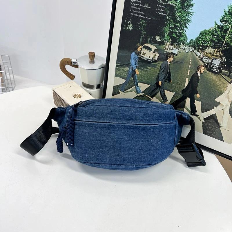 Сумка на пояс на молнии для женщин, высококачественные джинсовые сумки, маятниковые и для отдыха, универсальные и для отдыха