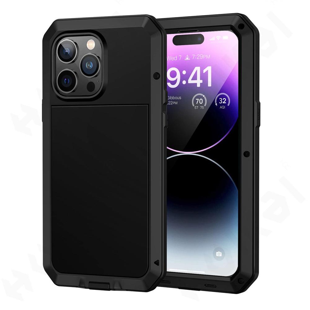 Роскошный противоударный металлический чехол для Apple Iphone 15 Pro Max IPhone 14 13 ProMax 11 12 Xsmax 7/8 Plus, защитный чехол