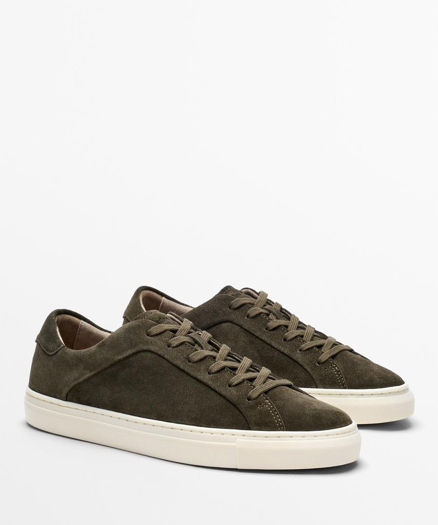 Massimo Dutti Leather Platform Sneakers