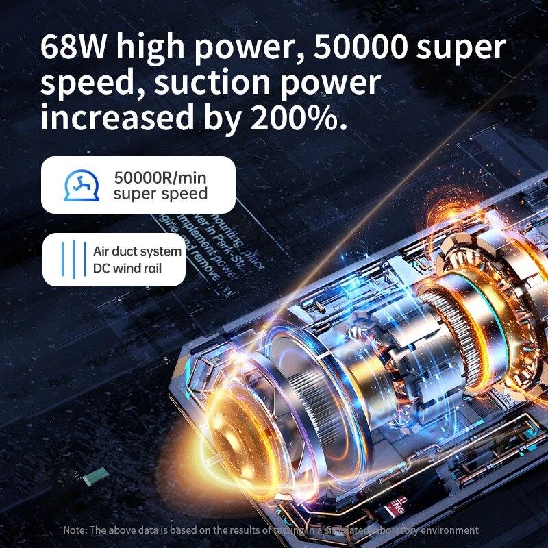 New 50000RPM 60w Power Upgraded Vacuum Cleaner Cordless Handheld Automatic Vacuum Cleaner LED Lighting Portable Vacuum Cleaner