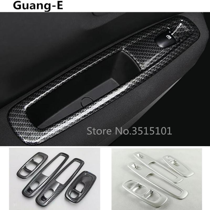 Car Body Door Window Glass Inner Panel Armrest Lift Switch Button Trim Frame Molding For Renault Kadjar 2016 2017 2018