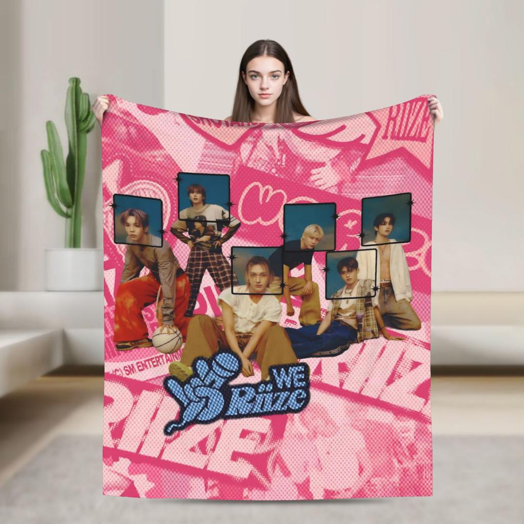 Мягкое Теплое Одеяло Дорожное Офисное RIIZING SOHEE Riize KPOP Плед Фланелевое Покрывало Для Улицы Модное Покрывало На Диван Кровать