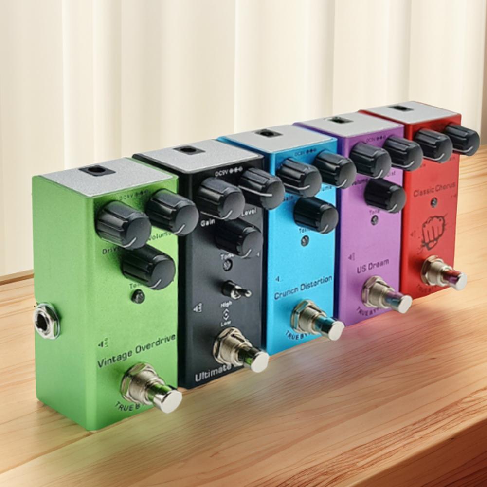 Мини-педаль эффектов для электрогитары, одиночный тип, Overdrive/Distortion/Chorus/Tremolo/Delay для электрогитар