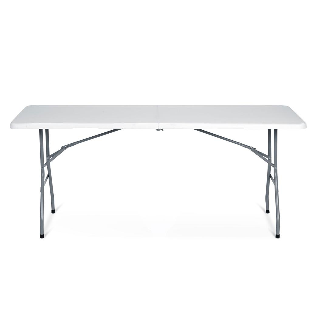 Catering Set Garden Folding Table + 2 Benches 180 Cm Plonos White